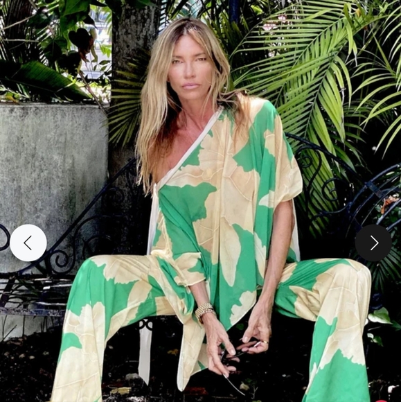 ❤️NWT SET of Boho Tropical Print Pants & Kimono Duster Beach Cov… - Picture 1 of 16